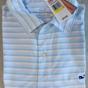 Vineyard Vines Men's St. Jean Striped Performance Polo - NWT